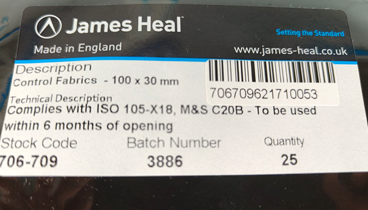 James H.heal酚黃控制布
