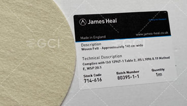 James H.heal馬丁代爾磨擦機織羊毛氈墊(米裝)